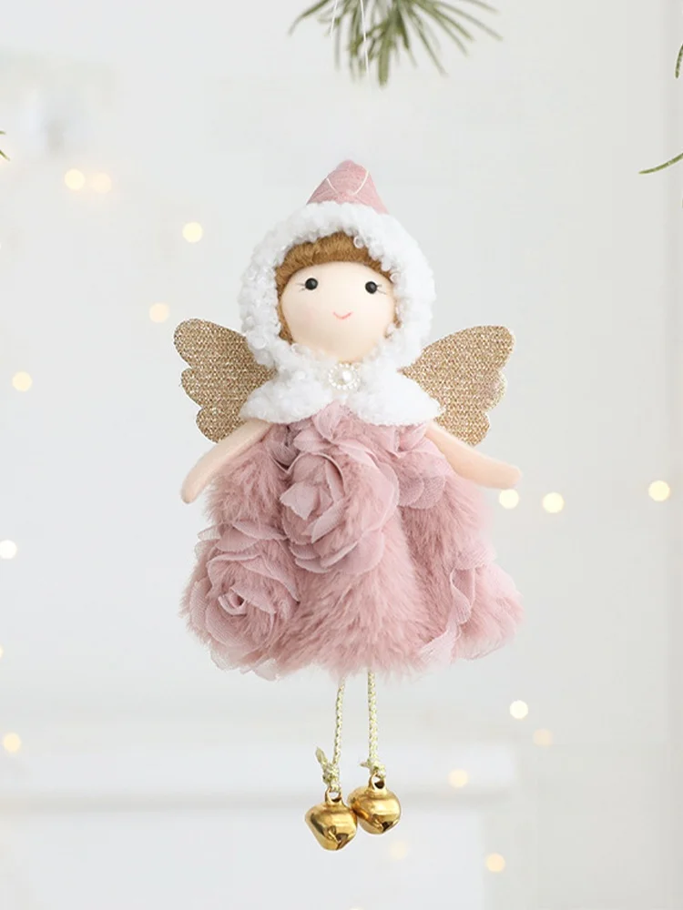ジョジョズ L. PD. アンティーク風刺繍ドレスの小さな女の子天使オーナメント：簡単手作りでクリスマスツリーに最適なアイテム