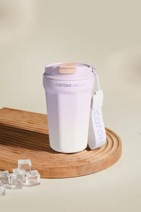 CAROTE マグボトル タンブラー レディース セラミックコーティング ステンレス コーヒーカップ 保温 保冷 携帯用