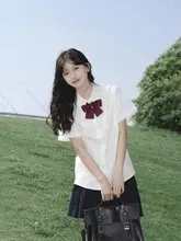 女子用 白シャツ 短袖 夏用【学院風・JK制服・卒業式・クラス服】