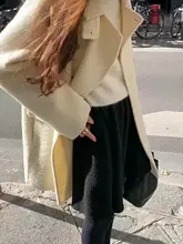 復古風デザインのダブルボタンウールコート【クラシック・フラップカラー】