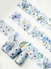 WTオリジナルテープ 花のテーマ PET素材使用の虹色和紙テープ【手帳用・装飾用】