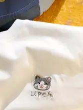心温まる！シンプル刺繍デザインのカジュアルTシャツ【ユニセックス・日系スタイル】