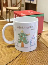 マグカップ 雪だるま 陶器 大容量 かわいい クリスマス ギフト