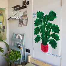 緑の植物が特に愛おしい！大学の寮用壁掛けポスター【インテリア装飾・カジュアルデザイン】