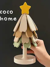 鍋敷き 食器用マット シリコン 折りたたみ クリスマスツリー 置物 インスタ映え