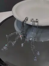 白月光をイメージしたパールフリンジイヤーカフ【ノーピアス・高級感・おしゃれ】