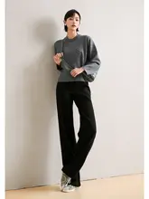 通勤にも最適なパンツ【イタリアンスタイル・ストレート・極上の柔らかさ・ウエストゴム】