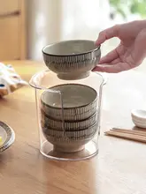 キッチン用プラスチック皿収納ラック【皿・ボウル用・水切り機能付き】