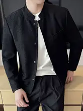 カラーブロックデザインのメンズジャケット【春秋用・スタイリッシュ・テーラード風】