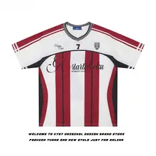 アメリカンレトロストライプのスポーツTシャツ【ユニセックス・ゆったりとしたラグラン袖・夏用・短袖】