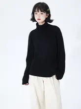 高級感あふれるデザイン！四色展開の高首ニット毛衣【厚手・暖かい・冬用】（セットアップ対応）