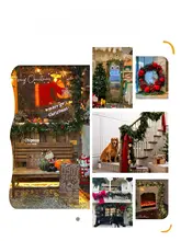 ノーフォークパインのクリスマスリース【ドアハンガー・クリスマス装飾用・リビング用】