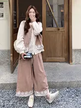 トレンドのデザイン ベストとトップスとワイドパンツの3点コーディネート（セットアップ対応）
