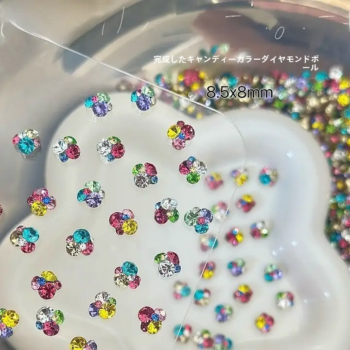 カラージュエル ネイル 装飾品 ミニ スタッキング ジュエル キャンディーカラー 素材 デザイン 精巧