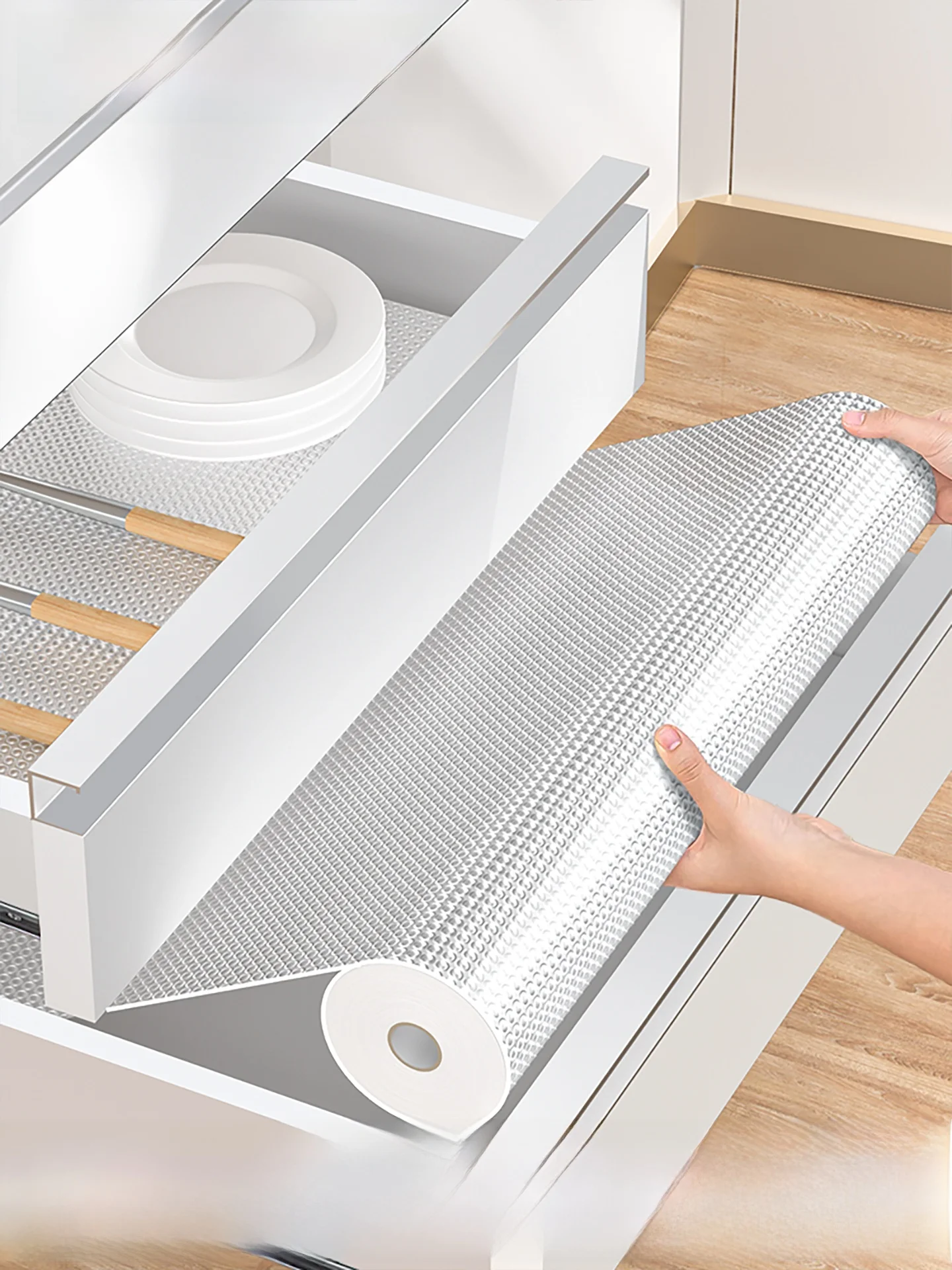 抗菌防水調理用引き出しマット：DIYキッチンの見せる収納に最適な厚手EVAマット