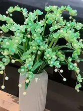 ゼリーグラデーションのランビーズクリスタルフラワー 四つ葉の花びら 花瓶に飾る DIY 手作り 編み物 材料キット