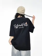 花柄プリントの短袖Tシャツ【夏用・ゆったりフィット】