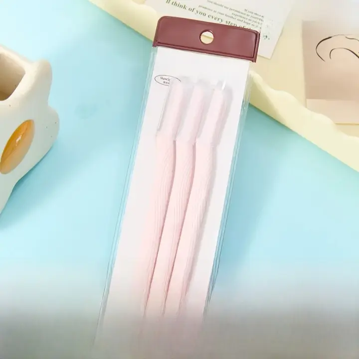 微距修眉刀【直柄・三本入り】（セットアップ対応）