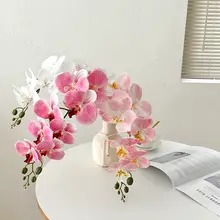 高級感あふれるインテリア！胡蝶蘭の造花【卓上飾り・花瓶付き】