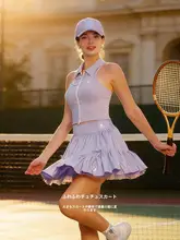 軽やかなフレアスカート【テニス・バドミントン・ランニング・ジム用】（セットアップ対応）