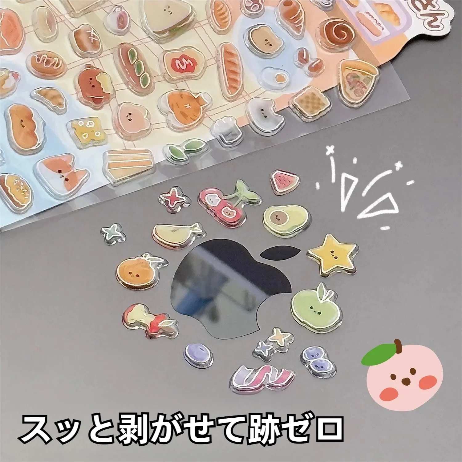 漫画のクリスタル接着剤ステッカーのかわいい動物