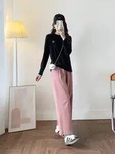 スマイルフェイスコットン長袖Tシャツ 女性 春秋 肌触りが良い シンプルで多様に合わせやすい