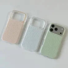 夏にぴったりの爽やかなストライプデザイン！iPhone用保護ケース【可愛いカラーバリエーション・17pro/iPhone16pro max対応】