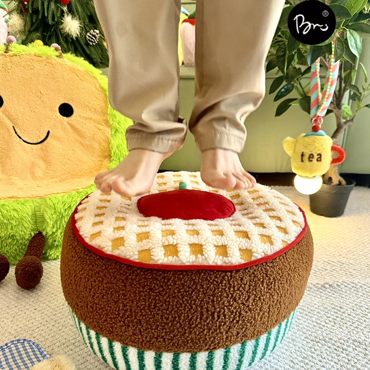 おしゃれなクッションスツール：リビング・寝室用のインテリアデザインと洗えるカバー機能