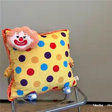 クッション ぬいぐるみ ピエロ カバー 洗濯可 ソファ オフィス 車内 和室 レディース