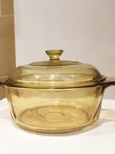 アメリカ・コーニング 高耐熱クリスタルガラス鍋 VSD 5L/3.5L/2.25L【スープ鍋・煮込み用・ミルクパン】