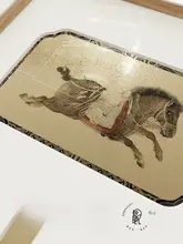 金箔絵画 干支 馬 メッセージ入れ可能 ミニサイズ ギフト プレゼント インテリア