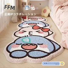 ベッドサイドラグ キッズ ガールズ キャラクター 滑り止め 寝室 子供部屋 マット