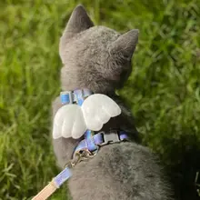 かわいい翼デザインの猫用ハーネス【脱走防止・小猫用・散歩用】
