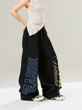 ストリートスタイルのダンスパンツ【アメリカンヒップホップ・アルファベットプリント・女性用】