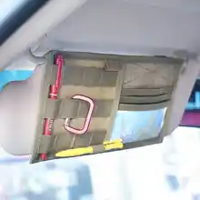 車載用サンシェード収納ケース【多機能・眼鏡ホルダー・カード収納・タクティカルデザイン】