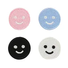 デザイン刺繍付き カートゥーンアニメエモティコンデコレーションパッチ【スマホケース・iPad・衣類・バッグ用】