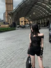 Chien レディース ハイウエストデニムショートパンツ【ブラック・タイトフィット・夏用】