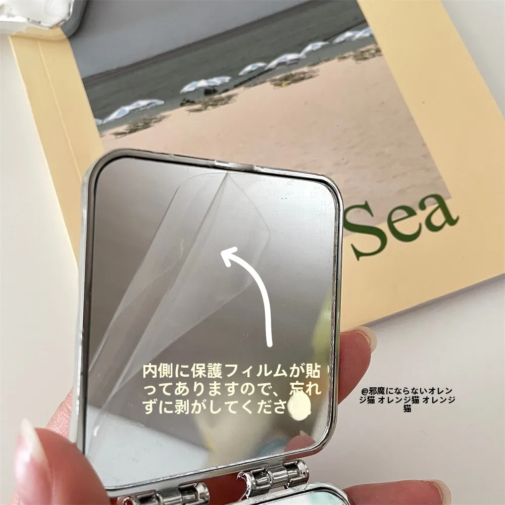 beautycam で写真を撮るコツは？電鍍シルバーの波浪模様折りたたみ化粧鏡が美しさを引き出す秘密とは