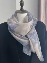 春用薄手の絹ストール【縦長・大人用・シンプルデザイン】