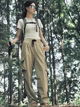 アウトドア速乾パンツ【エラスティック・登山用・カジュアルスタイル・女性用】（セットアップ対応）