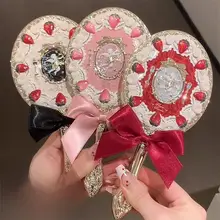 草莓デザインのミニハンドミラー【プリンセススタイル・精巧な雰囲気】