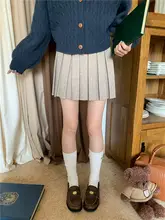 ニットプリーツスカート【ネイビー・ハイウエスト・極上の柔らかさ・広めのプリーツ】（セットアップ対応）