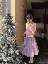 甘茶ピンクドットメッシュAラインスカート【フランス風・レイヤードデザイン】