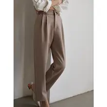 LIMONN 高腰 通勤用 9分丈 スリムパンツ【レディース・フィット・秋冬用】