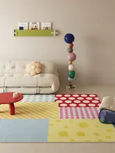 ラグ マット リビング 寝室 カラフル ポップ クリーム 上品 おしゃれ 防水 拭ける ウォッシャブル 「RUG」
