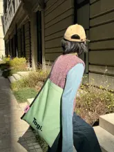 高密度キャンバス製トートバッグ【大容量・多色・レトロデザイン・通勤向け】
