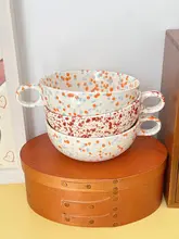 胡桃集市 インスパイアされた朝食ボウル【水彩釉陶器・フルーツ＆デザート用・サラダボウル】
