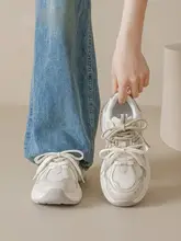 メッシュデザインの厚底スニーカー【通気性・カジュアル・女性用】