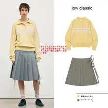 クラシックなプリーツミニスカート【ハイウエスト・Aライン・ドローストリングデザイン】