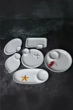 陶器餃子皿 家庭用 醤油皿 冷菜皿 水餃皿 ポテト皿